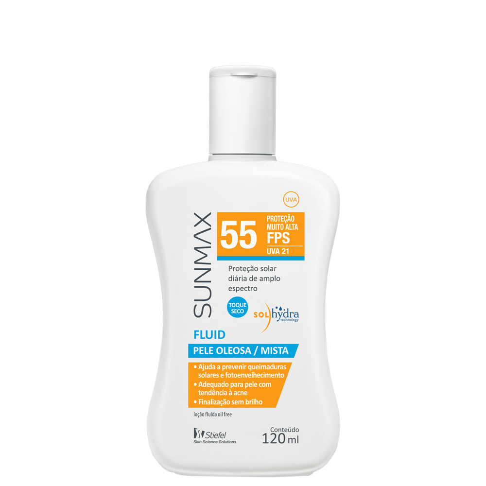 Sunmax Fluid FPS 55 - Protetor Solar 120ml