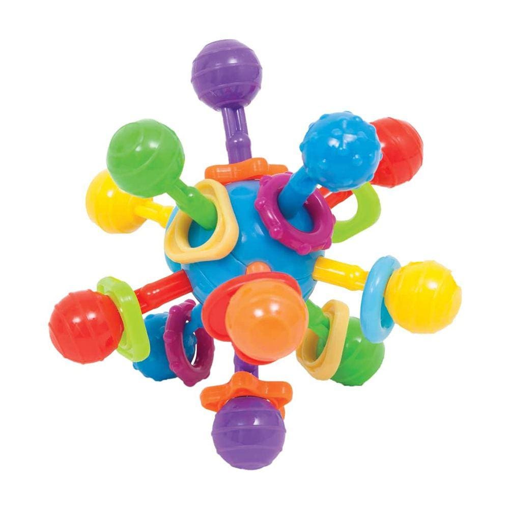 Chocalho Mordedor Atomic Ball Infantil Núcleo Rotativo Buba Baby