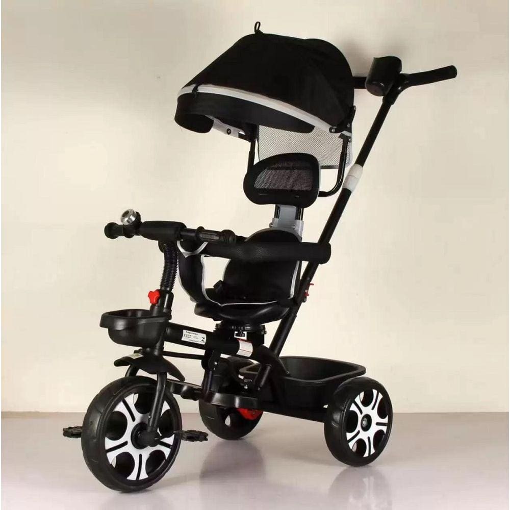 Triciclo Infantil com Capota Haste Empurrador com Pedal Motoca 2