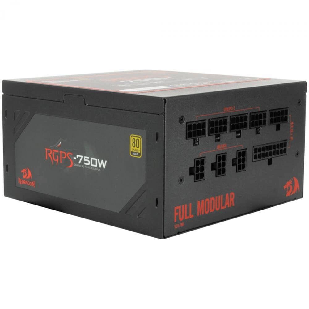 Fonte Redragon 750W 80 Plus Gold Full Modular RGPS-750W