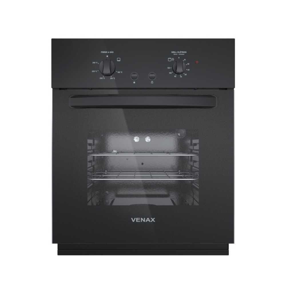 Forno Elétrico de Embutir a Gás 50L Totale nero GIII 220V - Venax