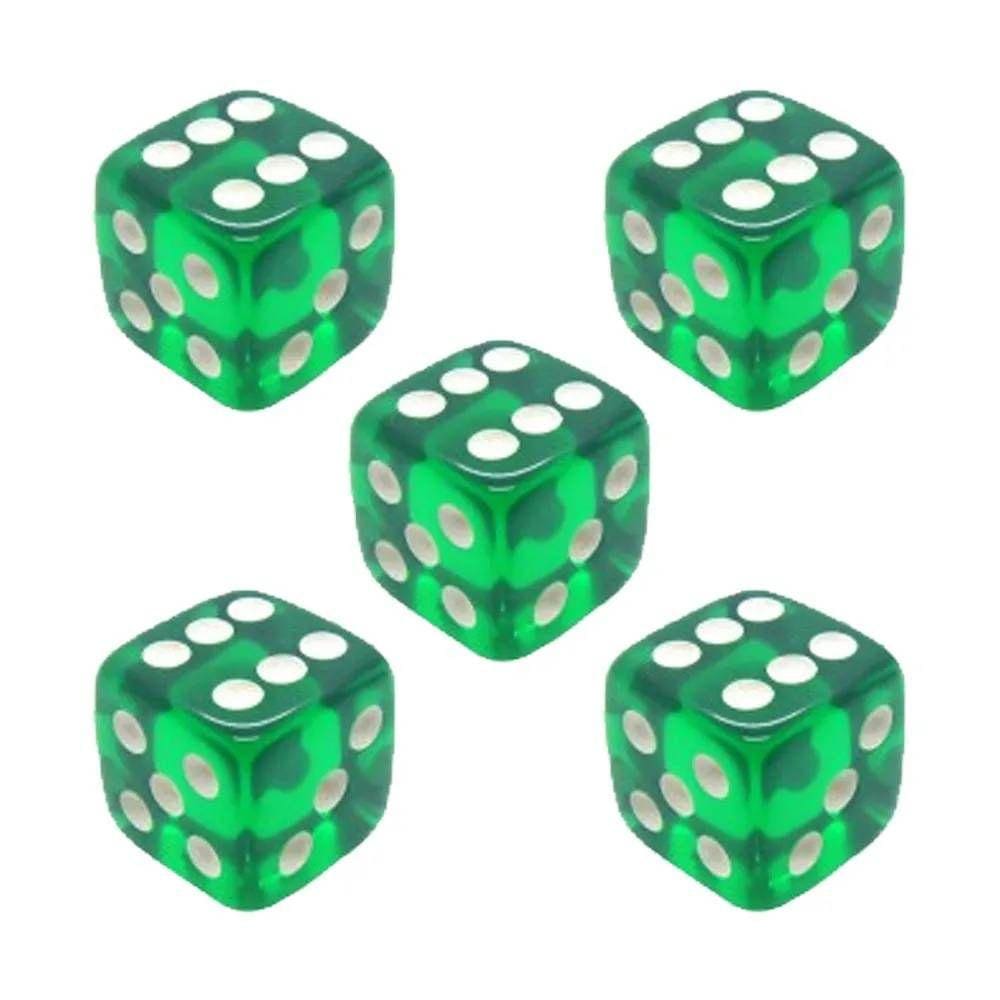 Conjunto 5 dados translúcidos D6 16mm Ludens Spirit