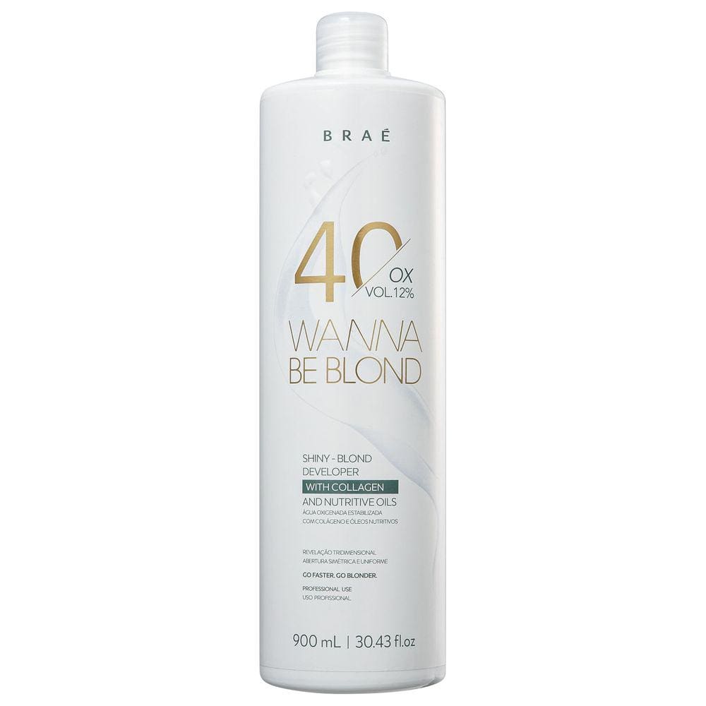 BRAÉ Wanna Be Blond 12% - Água Oxigenada 40 Volumes 900ml