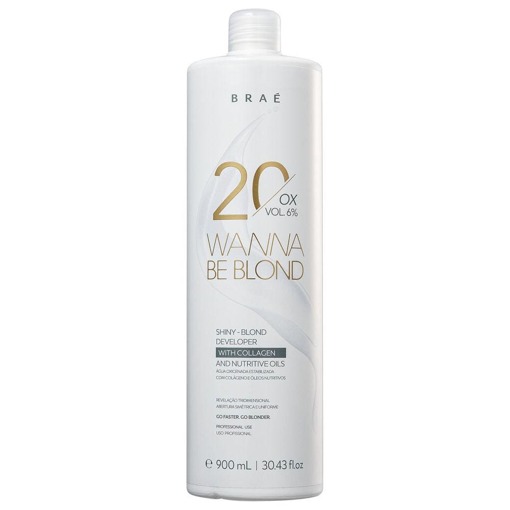 BRAÉ Wanna Be Blond 6% - Água Oxigenada 20 Volumes 900ml