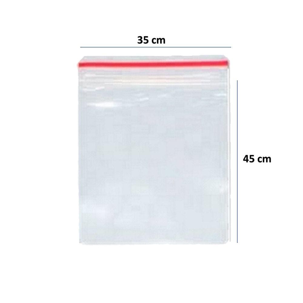 Saquinho Plástico Transparente Fecho Zip 35x45 50 Unidades