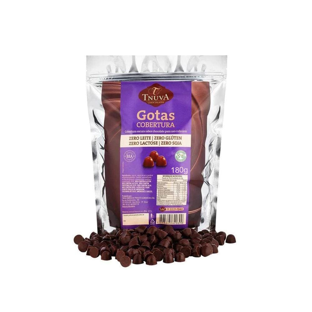 Gotas de Chocolate Cobertura SG e Veg Tnuva 180g