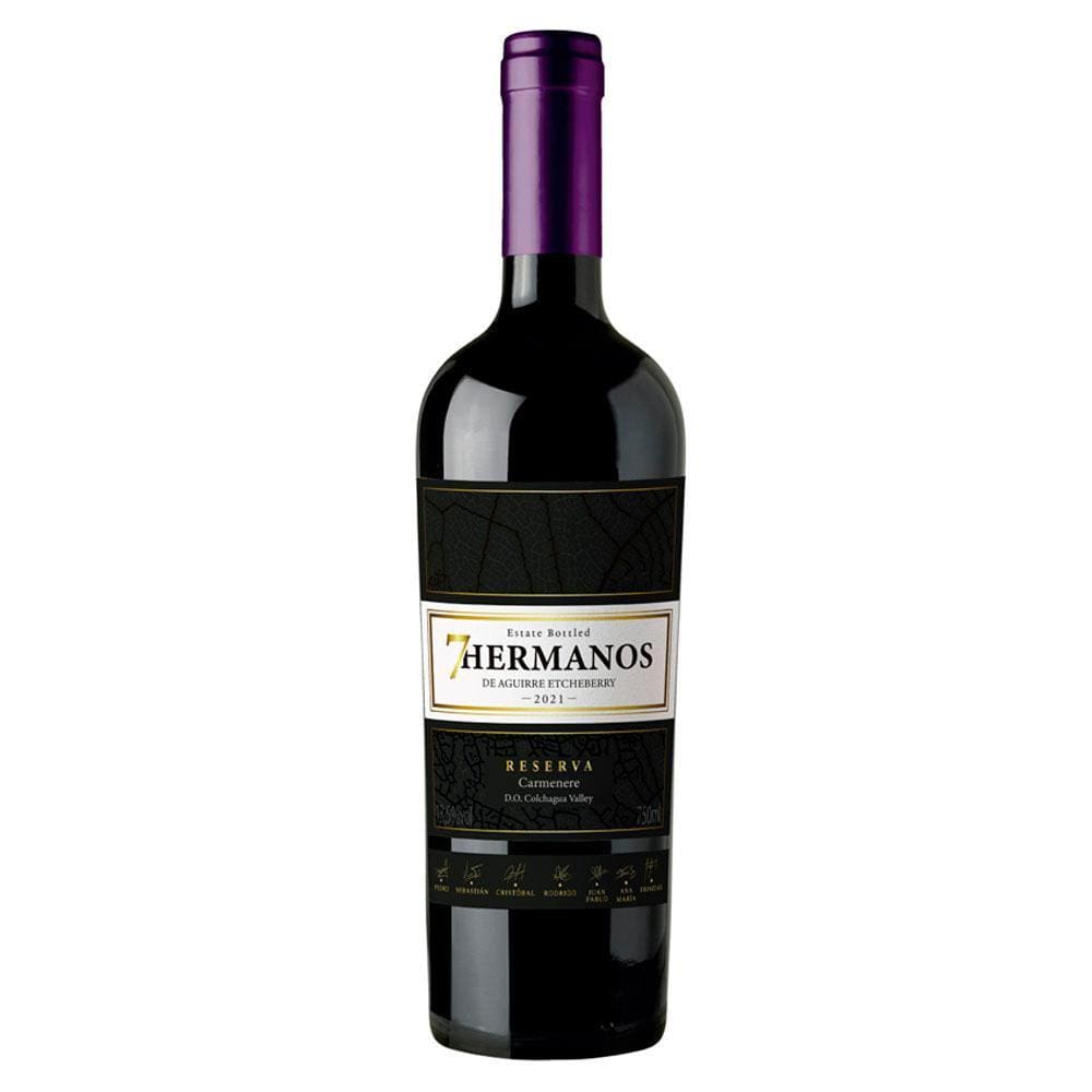 Vinho tinto seco Carmenere RESERVA 7 Hermanos 750ml
