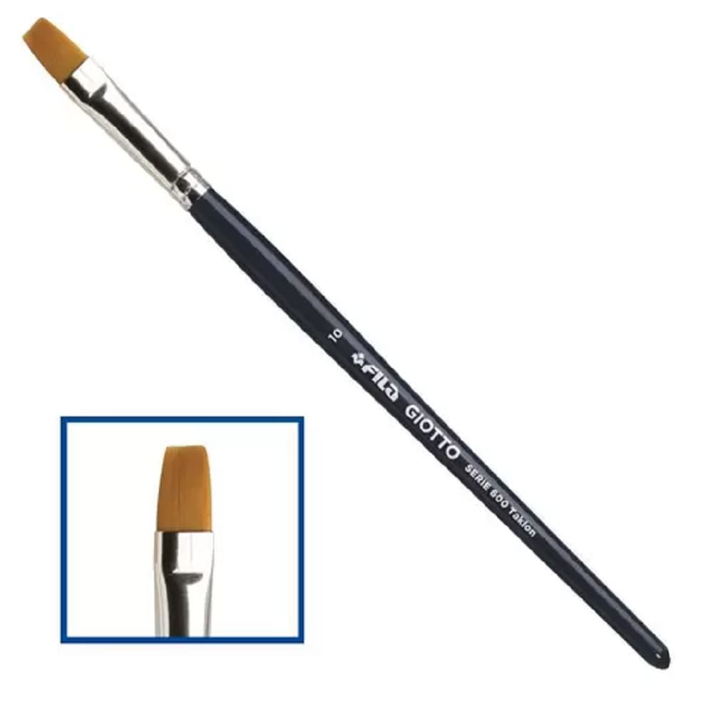 Pincel Chato N° 10 Art 600 Taklon Giotto - Unidade