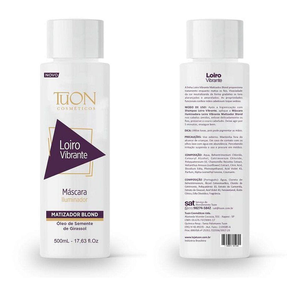 Máscara Matizadora Loiro Vibrante 500Ml - Tuon