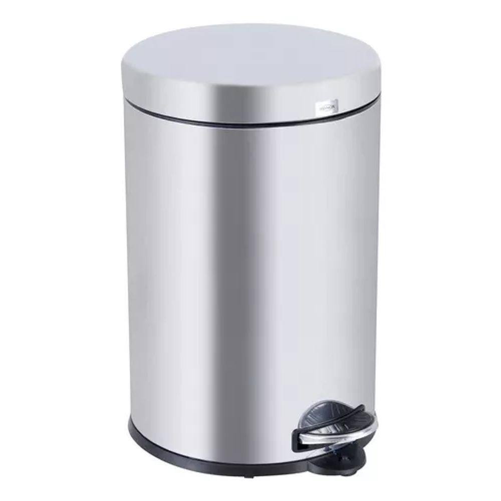 Lixeira Multiuso Aço Inox 12l Pedal Balde 43x27x27cm Brinox