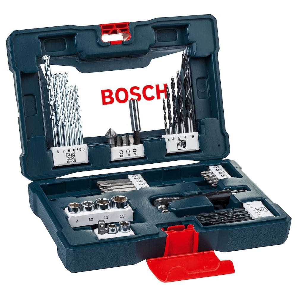 Kit De Brocas E Pontas Bosch V-Line 41 Peças Com Maleta