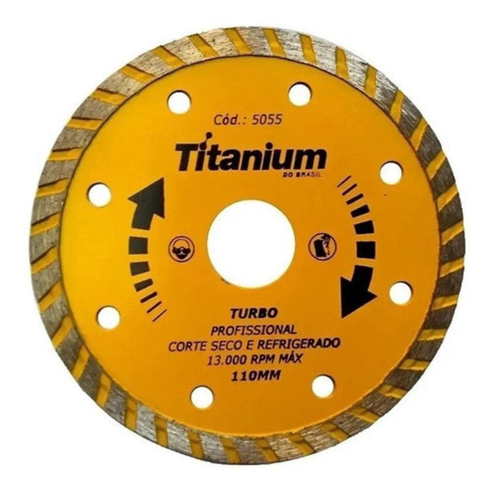 Disco Diamantado Turbo 110Mm X 22Mm Reducao Titanium 5055