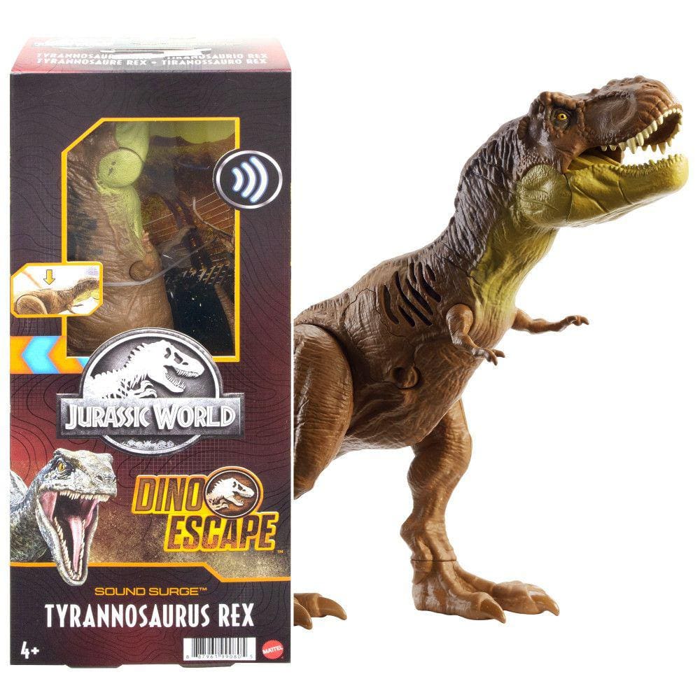 Dinossauro Tiranossauro Rex Rugido - Jurassic World Mattel em