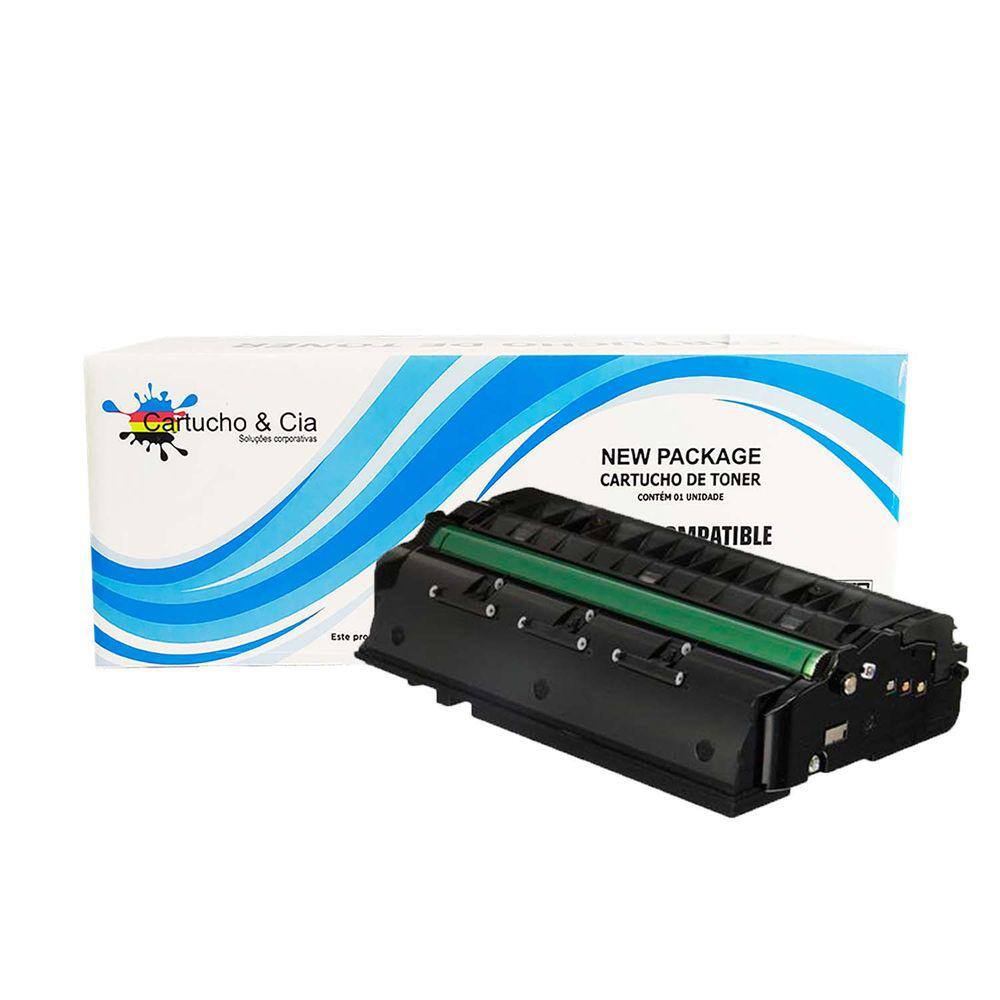 Toner compatível com RICOH SP377 SP377SFNWX SP377DNWX SP 377SFNWX SP 377DNWX 6.400 Páginas - Cartucho & Cia