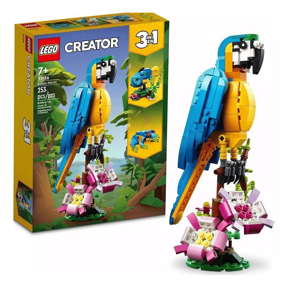 Lego Creator Papagaio Exótico 3 Em 1