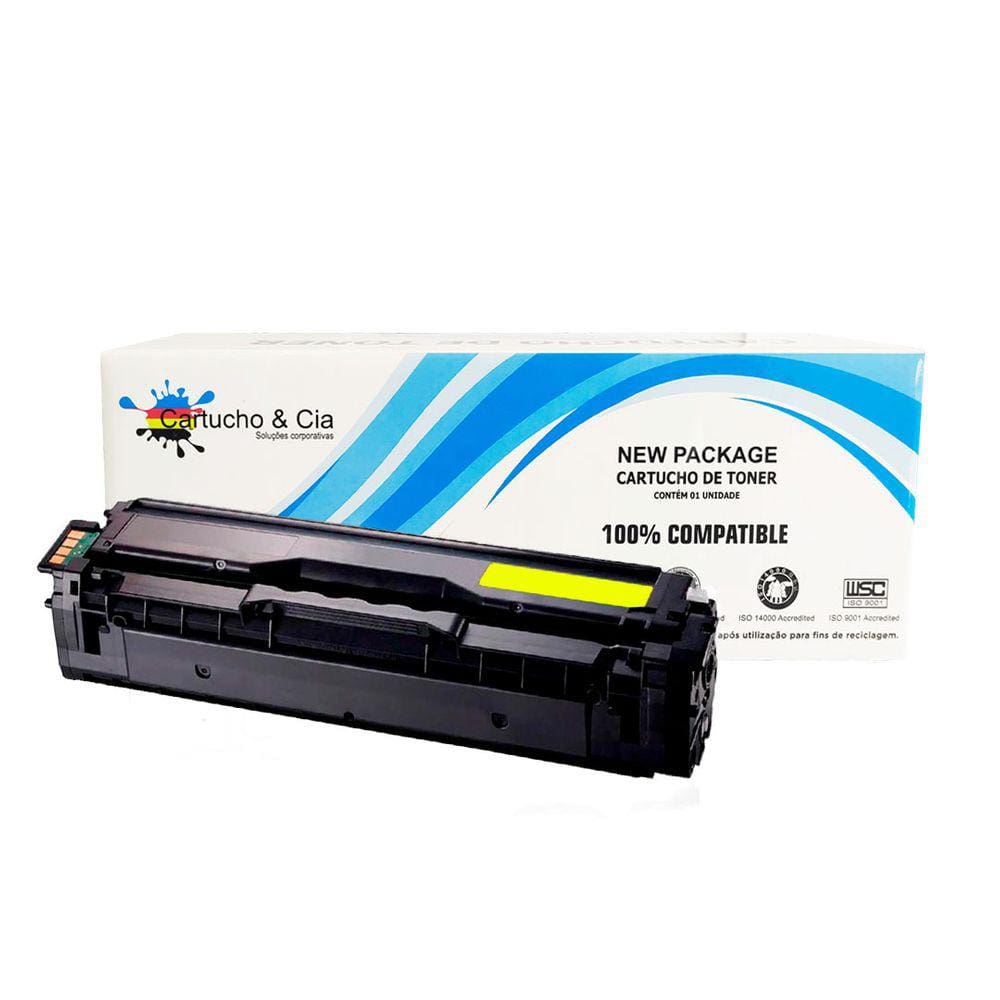 Toner compatível com SAMSUNG CLT-Y504S 504S CLP415NW CLX4195FN SL-C1810W Yellow 1.800 Páginas - Cartucho & Cia
