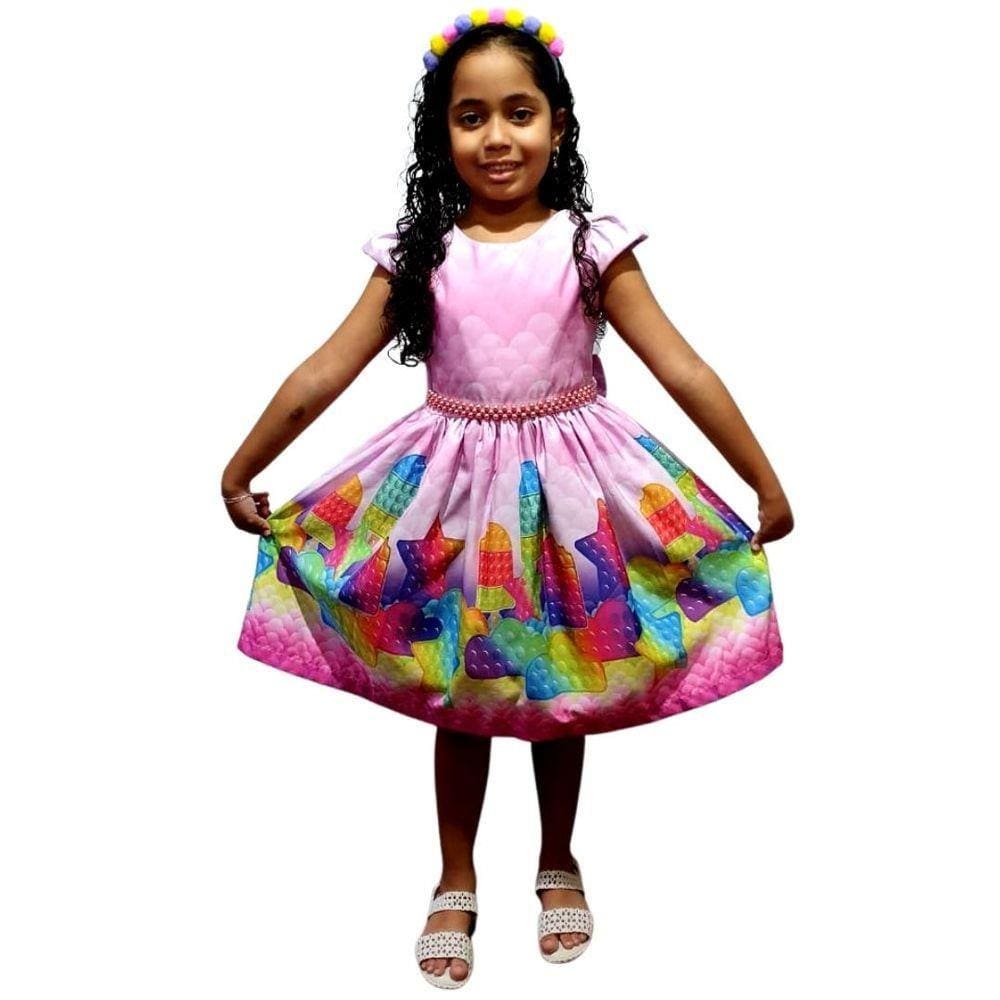 Vestido Infantil Pop It Luxo