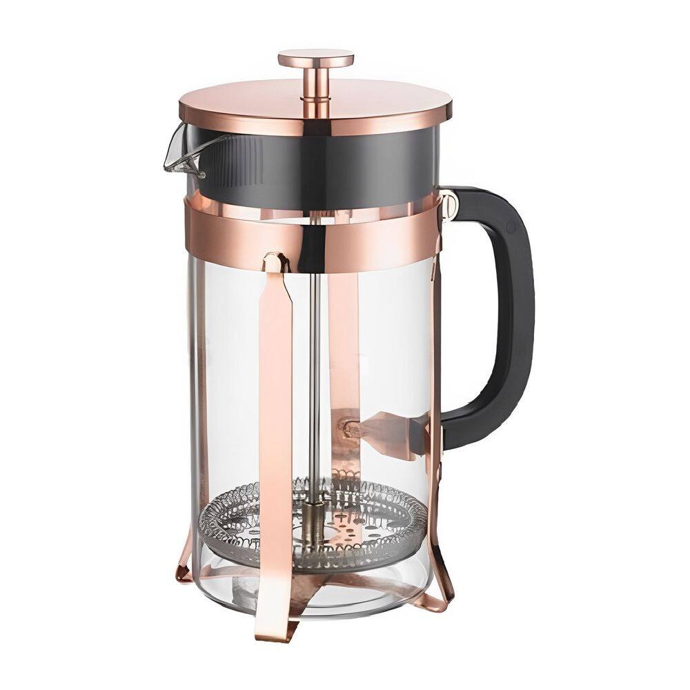 Prensa Francesa Cafeteira de Vidro 600ml Cremeira Rose