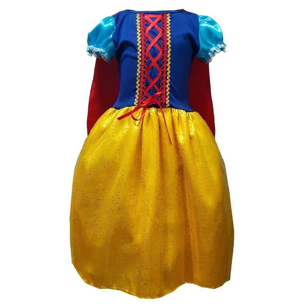 Fantasia Vestido Branca De Neve - Brilho