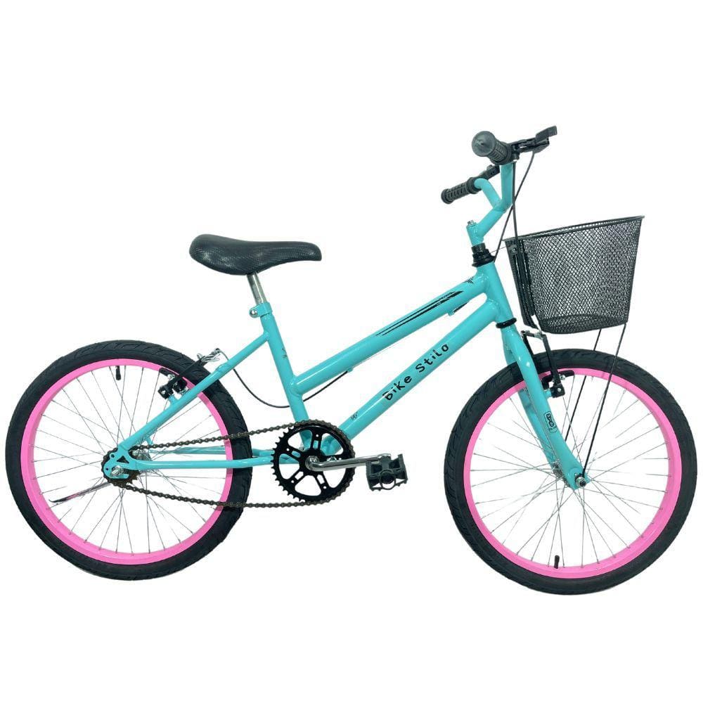 Bicicleta Infantil Passeio Aro 20 Cesta Feminina Tifany