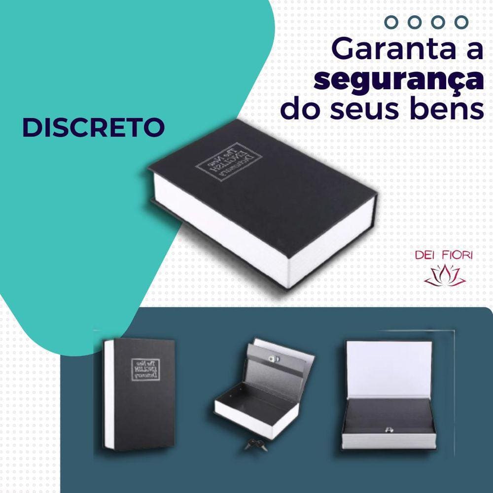 Livro Cofre 18X12 Cm em Formato Discreto de Livro