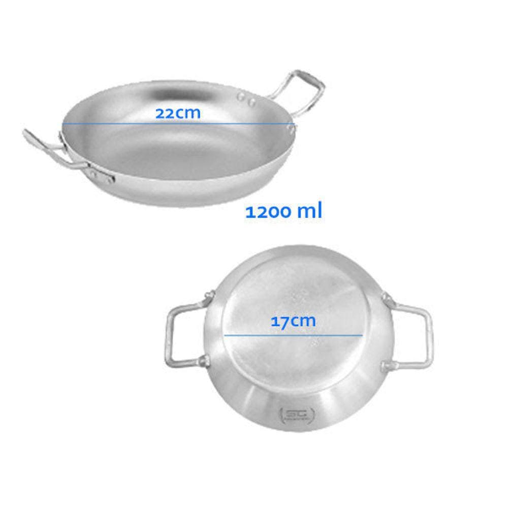 Kit 10 Pergaminho Frigideira Aluminio para Porções 22cm 1200 ml ABC