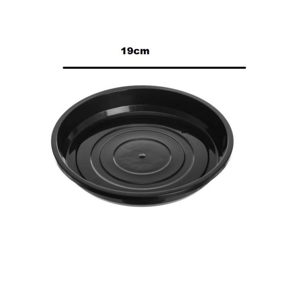 Prato Para Vaso De Planta Redondo Preto