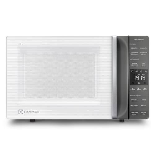 imagem-Micro-ondas 23 Litros Electrolux ME23B Efficient com Função Tira Mudo e Tira Odor Branco/Cinza 110V