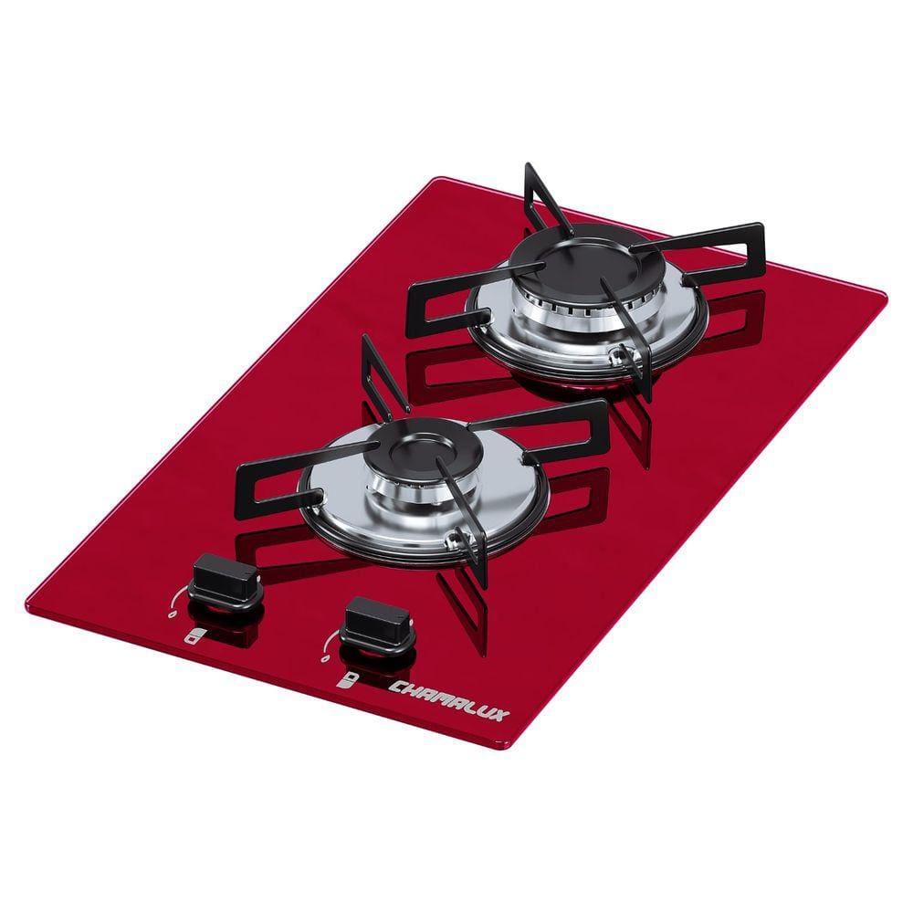 Fogão Cooktop Chamalux 2 Bocas Ultra Chama Vermelho 127/220