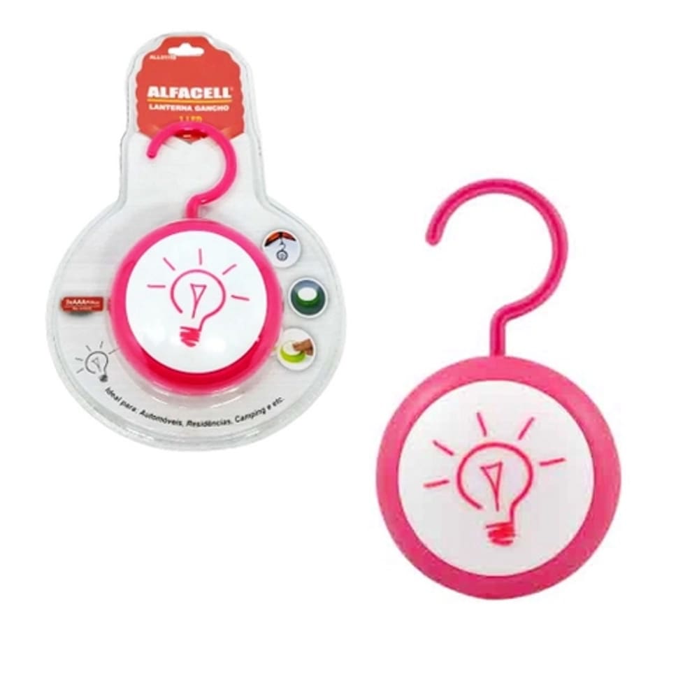 Lanterna de LED com gancho dobrável