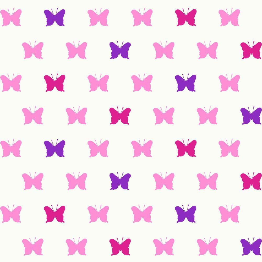 Papel de Parede Fofura Baby Borboletas Rosa FF4056