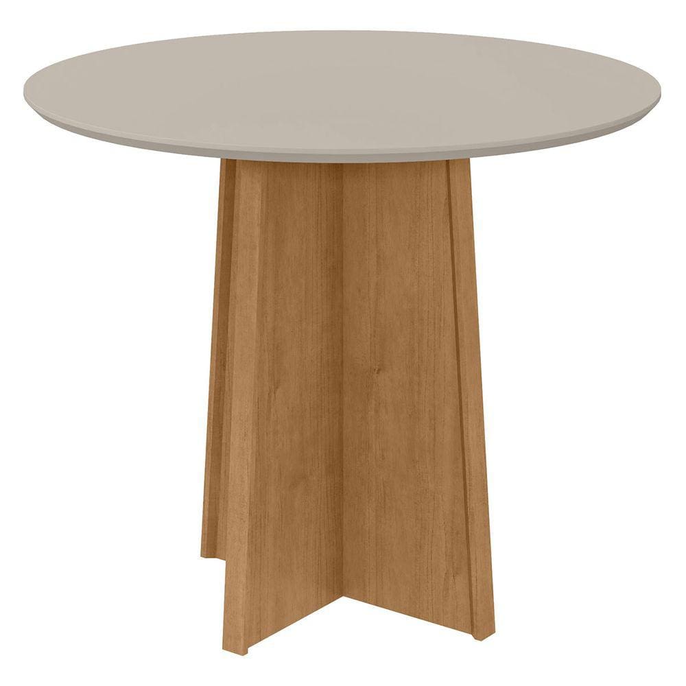 Mesa De Madeira Celebrare Amêndoa/off White - Móveis Lopas