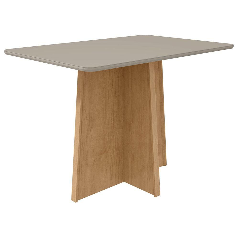 Mesa De Madeira Celebrare Amêndoa/off White - Móveis Lopas