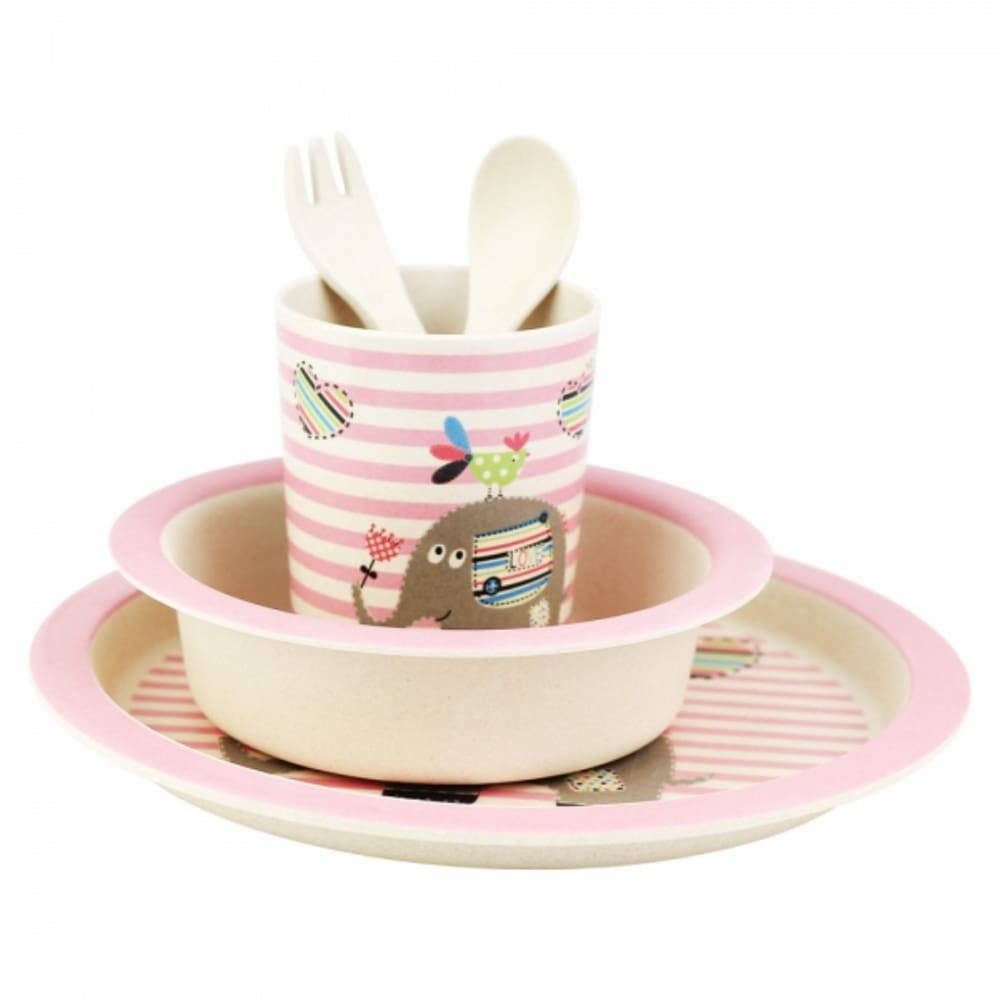 Conjunto Jantar Infantil Bambu 5 Peças