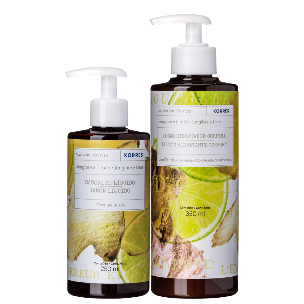 Kit Korres Gengibre e Limão Sabonete & Hidratante 2 Produtos