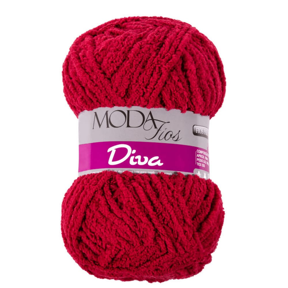 Fio/lã Moda Fios Diva - 180 m - 100g - Mesclado Cinza 8378