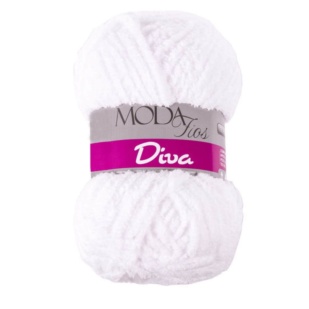 Fio/lã Moda Fios Diva - 180 m - 100g - Mesclado Cinza 8378