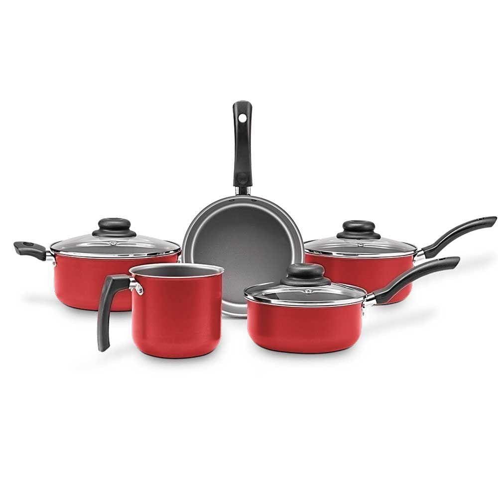 Conjunto De Panelas 5 Peças Ruby Brinox Vermelho