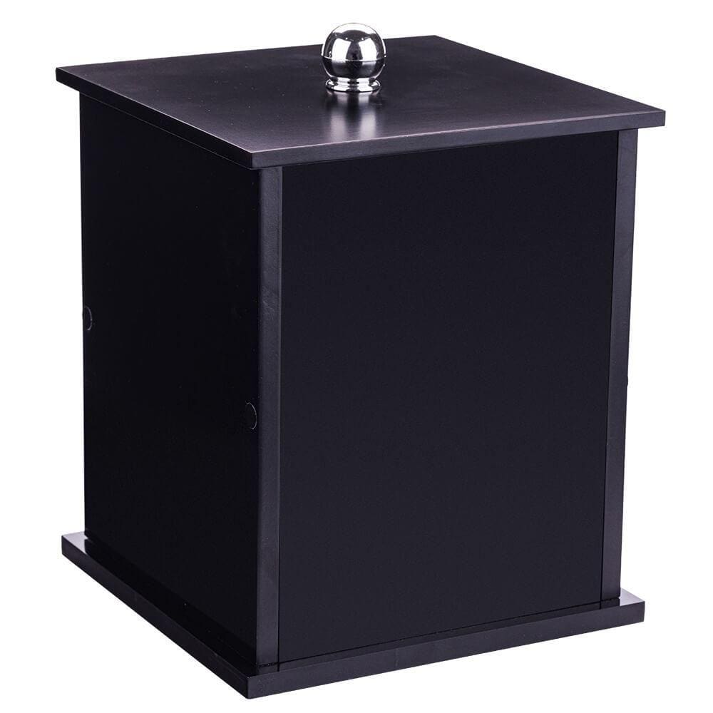 Lixeira Quadrada Preta Para Banheiro 26cm Capacidade 6,2l