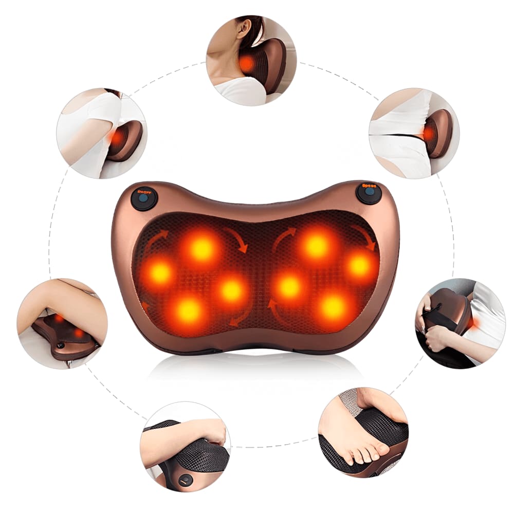 Almofada Massageadora Movimentos Shiatsu Infravermelho Bivolt