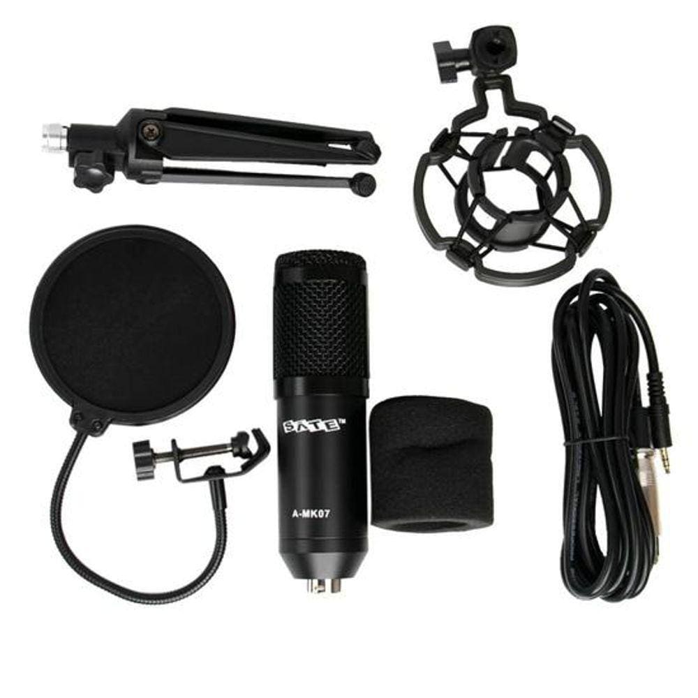 Microfone Satellite A-mk07 Live Broadcast Kit - Preto