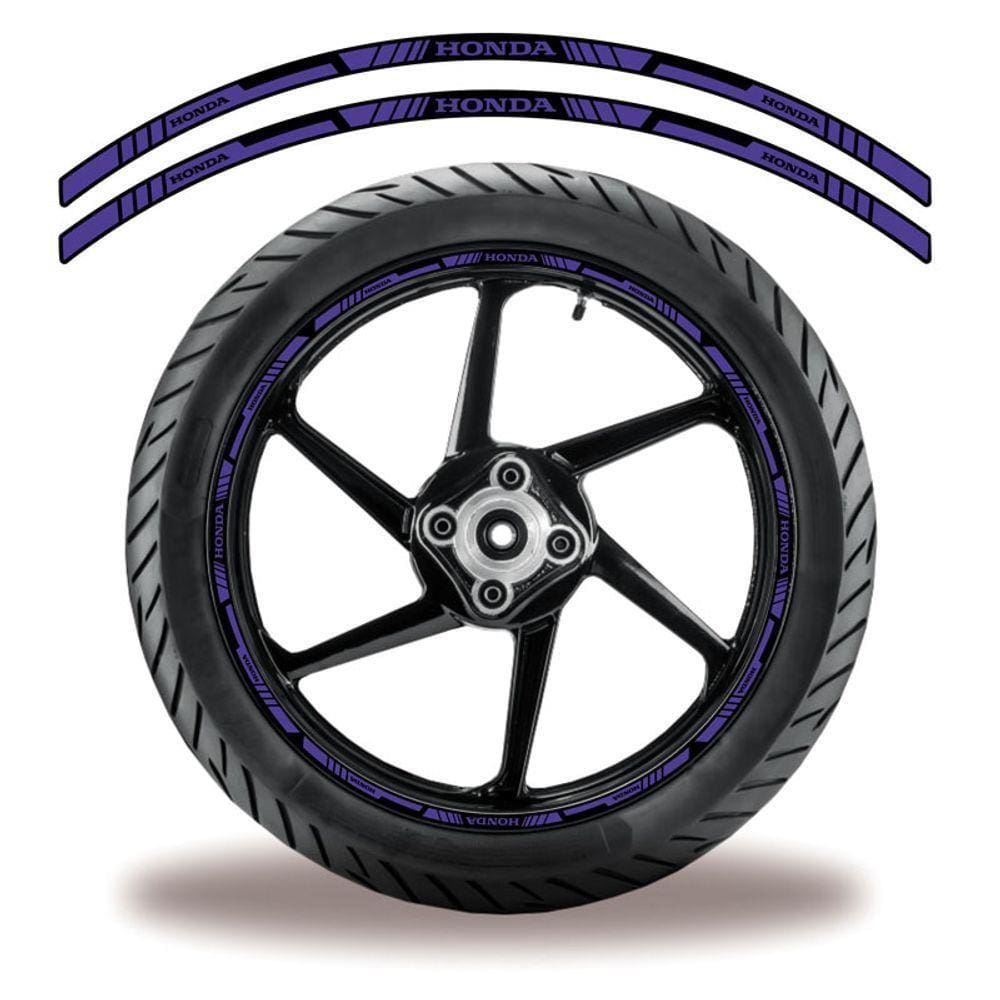 Adesivo Refletivo Friso Roda Moto Honda Azul Azul 3