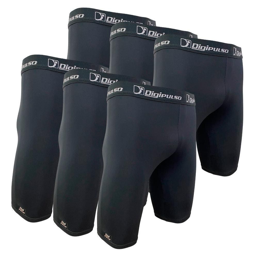Kit 6 Bermuda Térmica Ciclista Proteção UV Cós Elástico