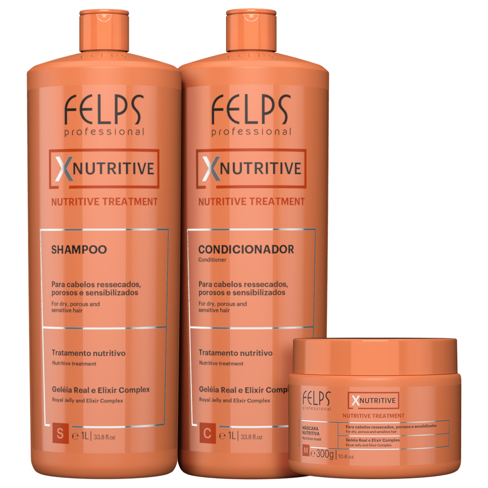 Kit Felps Professional XNutritive Trio Salon (3 Produtos)
