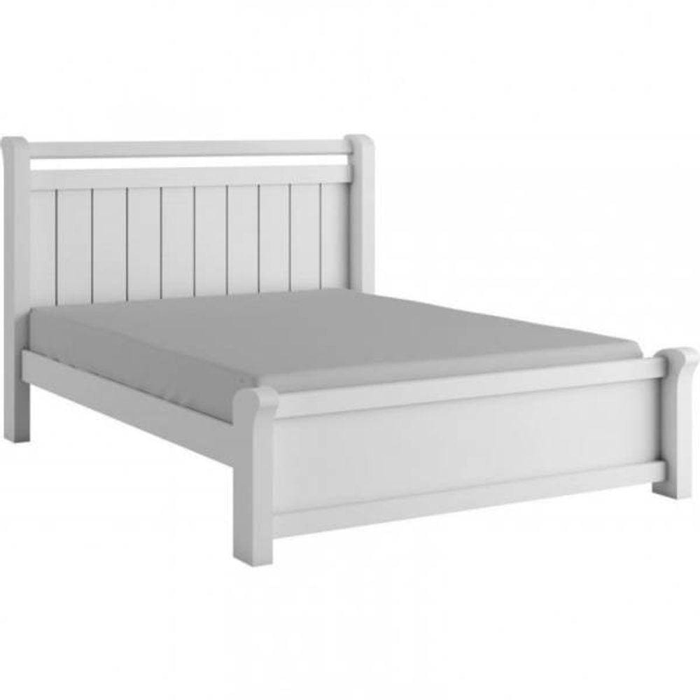 Cama Casal de MDF design moderno 1,40m reforçada - Zara -Branco - Bianchi Móveis