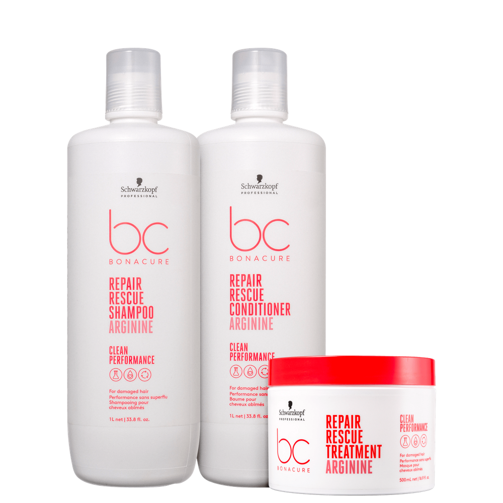 Kit Schwarzkopf Professional BC Bonacure Clean Performance Repair Rescue Pro Trio (3 Produtos)