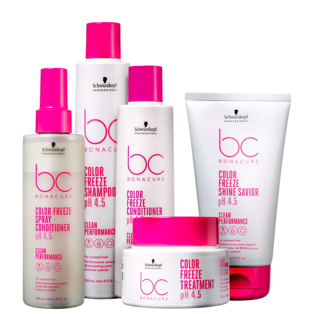 Kit Schwarzkopf Professional BC Bonacure Clean Performance Color Freeze Quinteto (5 Produtos)