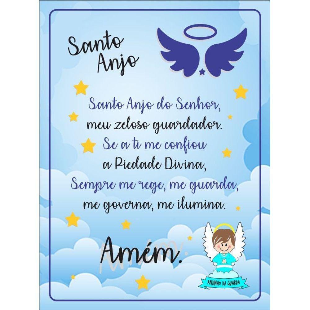 Quadro Infantil Santo Anjo Menino