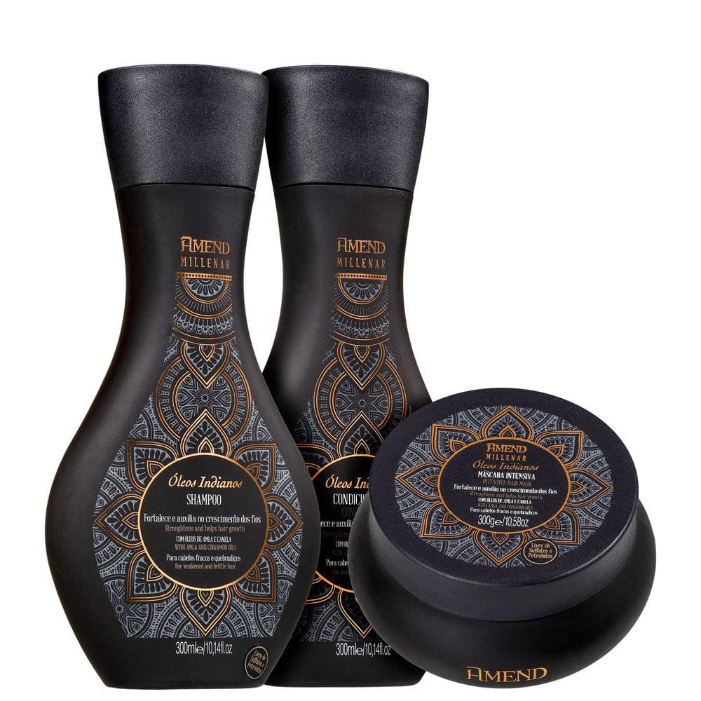 Kit Amend Millenar Óleos Indianos Trio (3 Produtos) Blz