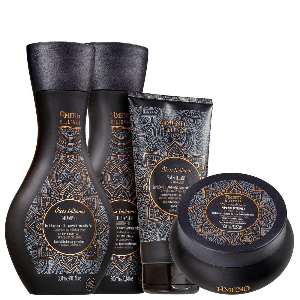 Kit Amend Millenar Óleos Indianos Full (4 Produtos) Blz